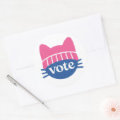 Sticker Rond voter kitty (Enveloppe)
