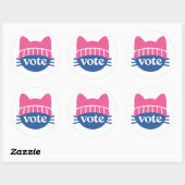Sticker Rond voter kitty (Feuille)