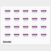 Sticker Rond Voter ou fermer (Feuille)