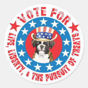 Sticker Rond Voter pour Boxer