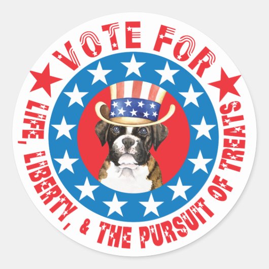 Sticker Rond Voter pour Boxer (Devant)