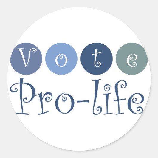 Sticker Rond Voter pour la vie (Devant)