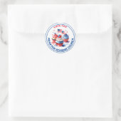 Sticker Rond Voter pour le président de classe : cupcake (Sac)