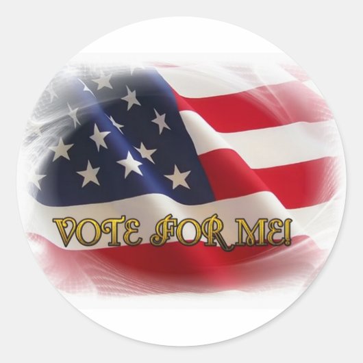 Sticker Rond Voter pour moi (Devant)
