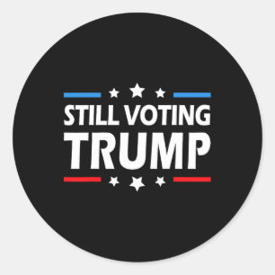 Sticker Rond Voter Trump 2024 Drapeau patriotique américain Hom