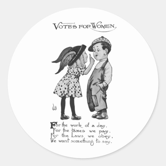 Sticker Rond Votes Pour Les Femmes (Devant)