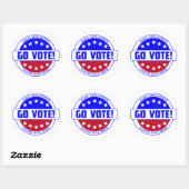Sticker Rond "VOTEZ ! Chaque Vote Compte - Motivationnel (Feuille)