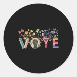 Sticker Rond Votez Comme Ruth Vous A Envoyé Fleurs Feminist Lgb