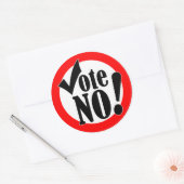 Sticker Rond Votez Non ! (Enveloppe)