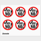 Sticker Rond Votez Non ! (Feuille)