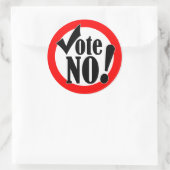 Sticker Rond Votez Non ! (Sac)