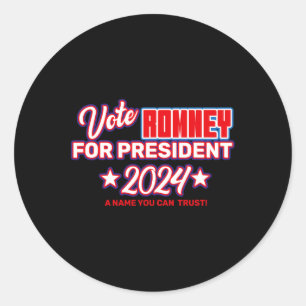 Sticker Rond Votez Romney pour le président Mitt Romney Républi