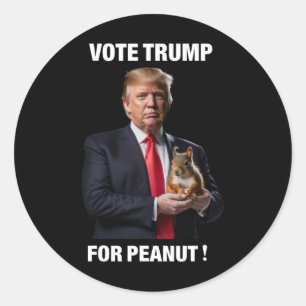 Sticker Rond Votez Trump Pour L'Arachide L'Écureuil 3