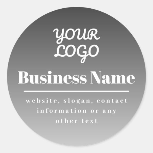 Sticker Rond Votre Arrière - plan de dégradé de logos (Devant)