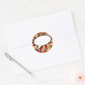 Sticker Rond Votre bulle de message amusante rétro bande dessin (Enveloppe)