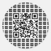 Sticker Rond Votre code QR Logo/Image Carrelé et modifiable (Devant)