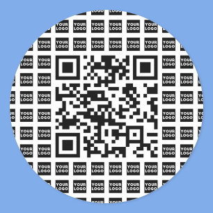 Sticker Rond Votre code QR Logo/Image Carrelé et modifiable