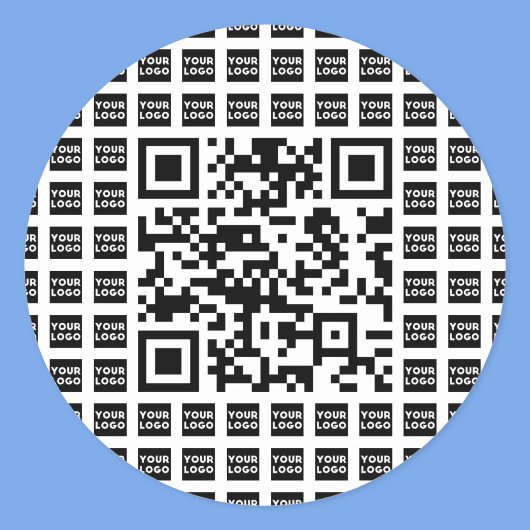 Sticker Rond Votre code QR Logo/Image Carrelé et modifiable