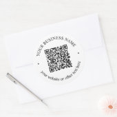 Sticker Rond Votre code QR téléchargé plus texte circulaire mod (Enveloppe)