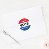 Sticker Rond Votre compte de vote (Enveloppe)