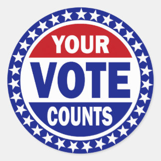 Sticker Rond Votre compte de vote
