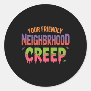 Sticker Rond Votre Conception d'Halloween créole de quartier co