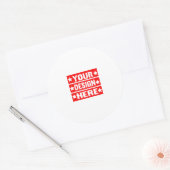 Sticker Rond Votre conception ici personnalisée (Enveloppe)