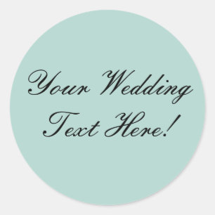 Sticker Rond Votre Design Ici ! Sceau Mariage vert à la menthe