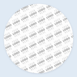 Sticker Rond Votre image/logo éclairci automatiquement + motif