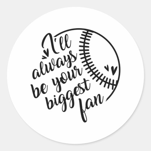 Sticker Rond Votre Impression De Baseball De Ventilateur (Devant)