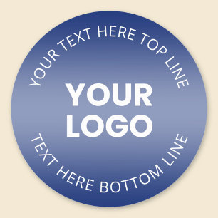 Sticker Rond Votre logo avec un dégradé de couleur modifiable