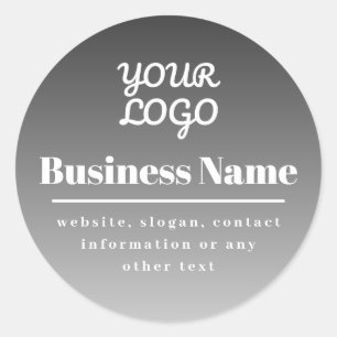Sticker Rond Votre logo avec un fond dégradé qui s'estompe