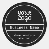 Sticker Rond Votre logo | Conception d'entreprise unique et mod (Devant)