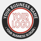 Sticker Rond Votre logo d'entreprise (Devant)