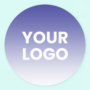 Sticker Rond Votre logo et dégradé de couleur de fond modifiabl
