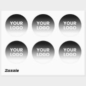 Sticker Rond Votre logo et le dégradé de couleur modifiable mod (Feuille)