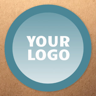 Sticker Rond Votre logo et ombre de couleur éditable moderne av