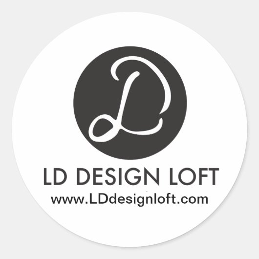 Sticker Rond Votre Logo Ici, Simple, Personnalisable (Devant)