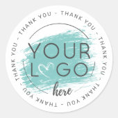 Sticker Rond Votre logo Marqué Merci promotionnel (Devant)