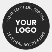 Sticker Rond Votre logo minimaliste (Devant)