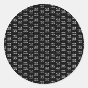 Sticker Rond Votre logo   Motif demi-étape élégant