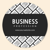 Sticker Rond Votre logo Motif et nom commercial modifiable