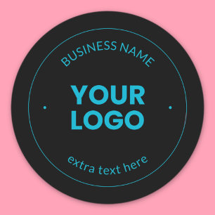 Sticker Rond Votre logo Nom de l'entreprise & site web modifi