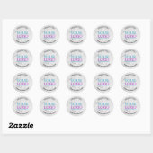 Sticker Rond Votre logo, nom et site Web Promo, marbre (Feuille)