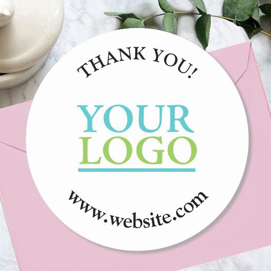 Sticker Rond Votre Logo, Nom Et Site Web Promo Vs 6