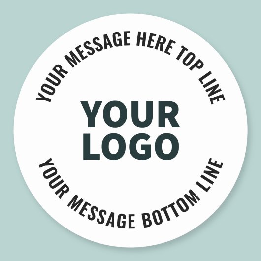 Sticker Rond Votre logo ou image | Texte modifié en gras