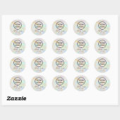 Sticker Rond votre logo sur l'autocollant opal classique rond (Feuille)