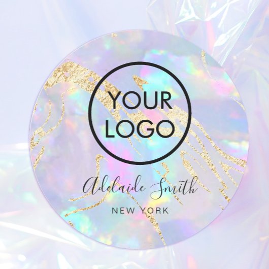 Sticker Rond votre logo sur opal