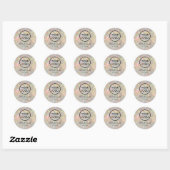 Sticker Rond votre logo sur opal brillant (Feuille)