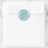 Sticker Rond votre logo sur opal design (Sac)